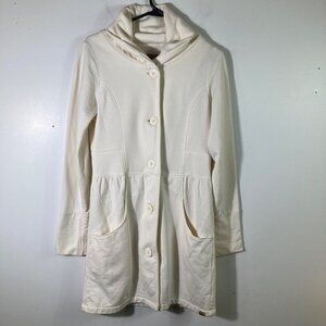Womens Prana Living Mariska Jacket Cotton Button Cream XS‎